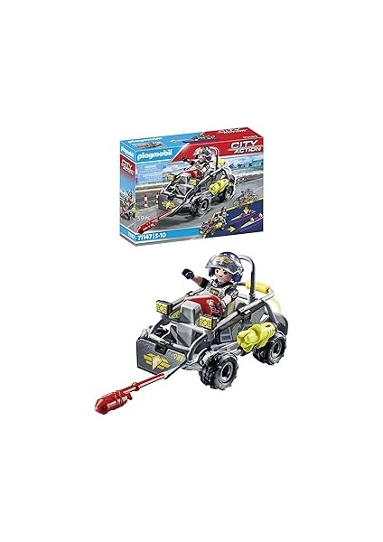 Playmobil City Action 71147 Swat-Multi-Terrain-Quad, Dönüştürülebilir Sek Sürat Teknesi, 5 Yaş ve Ü