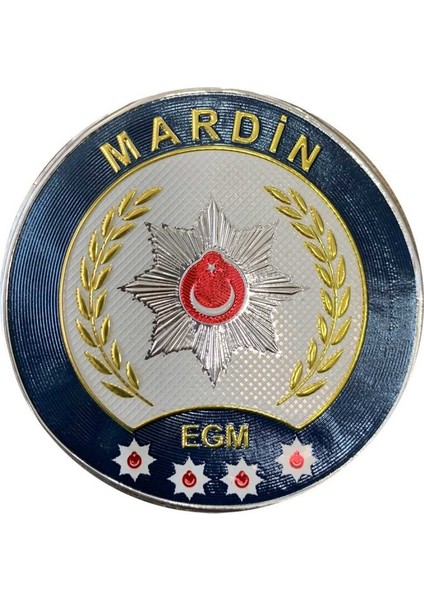 Mardin Polis Kol Arması 3D Plastik Tpu, Yeni Tip, Cırtlı, Standart Ölçü, 1.sınıf Kalite