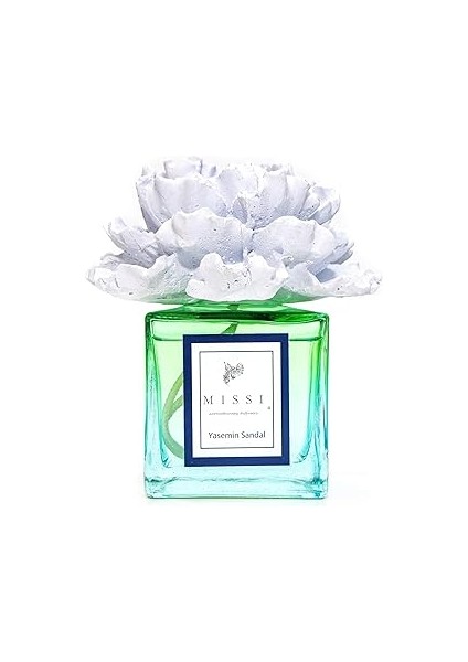 220 ml Degrade Şişe Seramik Taşlı Yasemin Sandal Oda Kokusu