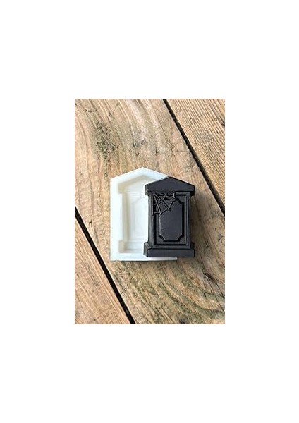 Rufus Mezar Taşı Örümcek Ağı Desenli Mum Kalıbı (Silikon) (1 Adet)