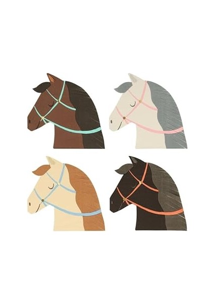 Meri Meri - Horse Napkins - At Peçeteler (X16)