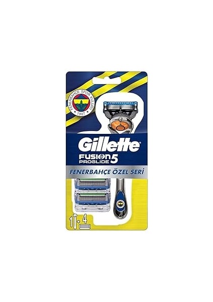 Fusion5 Proglide Tıraş Makinesi + Yedek Tıraş Bıçağı 4'lü Fenerbahçe Özel Seri