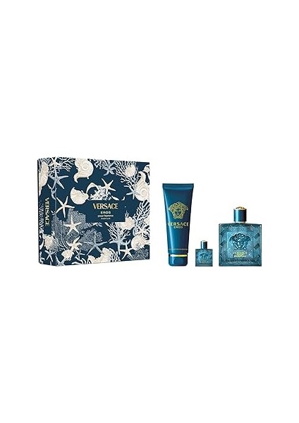 Eros Parfüm 100 ml + Shower Gel 150 ml + Parfüm 5 ml
