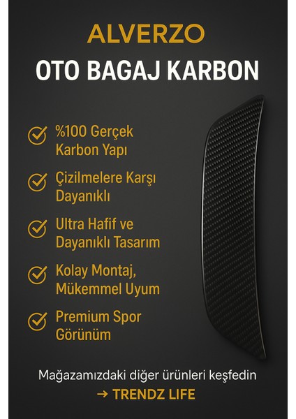 Alfa Romeo Bağaj ve Kapı Eşiği Karbon Sticker (Set)