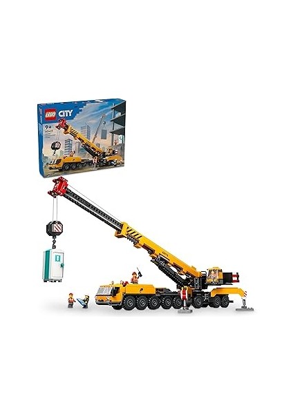 City Sarı Inşaat Vinci 60409, 9 Yaş ve Üzeri Çocuklar Için Yaratıcı Oyuncak Yapım Seti (