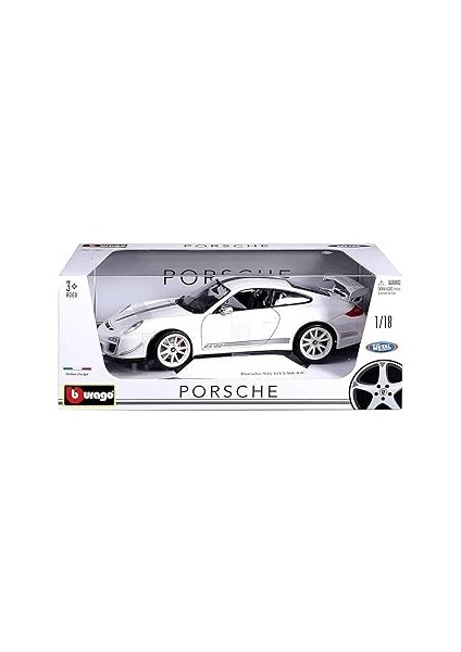 Porsche 911 Gt3 Rs 4.0 2012 Beyaz 1:18 Burago Araba Sokak Araç Modeli Döküm