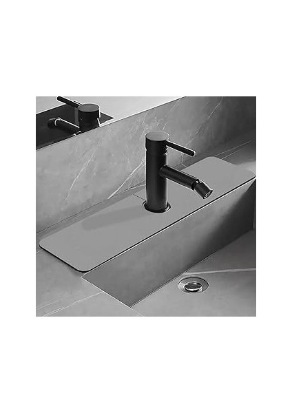 Adaptoll Su Emici Lavabo Kenar Matı – Kaymaz Mutfak Tezgah Matı, Musluk Damlama Tutucu, Lavabo Sıçr