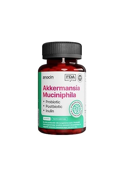 Anocin Akkermansia Probiyotik, 20 Kapsül