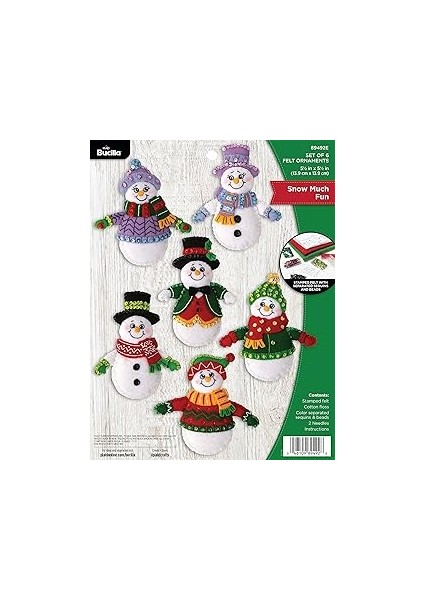 Bucilla-Bucilla, Kar Çok Eğlenceli 89492E Keçe Uygulama Seti, Zanaat Projeleri Için Mükemmel, Sanat