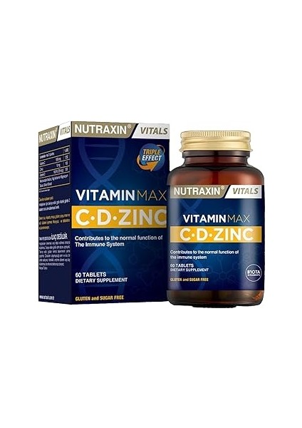 Nutraxin Vitamin C-D-Zinc 60 Tablet
