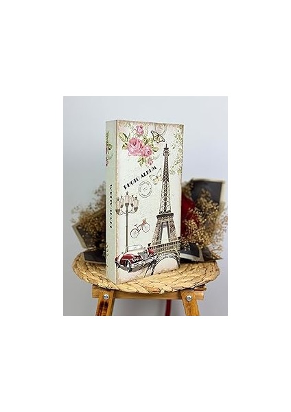 Rabsev RS307 Fotoğraf Albümü 10X15CM 300 Fotoğraf Kapasiteli Eyfel Kulesi Desenli Lüks Albüm