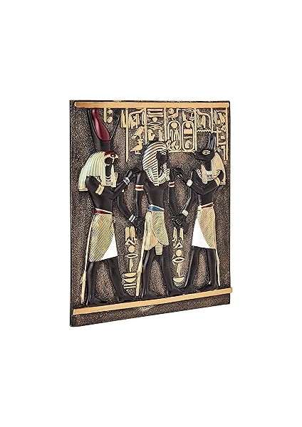 Toscano Rameses I Between Egyptian Gods Horus And Anubis Duvar Plakası Frieze, 28 Cm, Tam Re