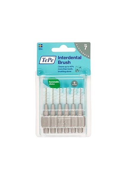 Tepe Blister 1.3 mm - Gri̇ Diş Arayüz Fırçası (1 x 6 Adet)