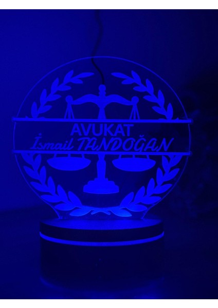 Kişiye Özel Isimli Avukat LED Masa Lambası - Adalet Terazisi Hediyesi fiyatları