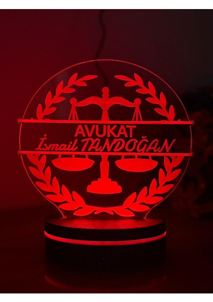 Kişiye Özel Isimli Avukat LED Masa Lambası - Adalet Terazisi Hediyesi fırsatları