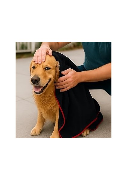 Wonkey - Mikrofiber Köpek Kurulama Havlusu 60X90 Cm, Kedi - Köpek Evcil Hayvan Kurulama Için Su Emi