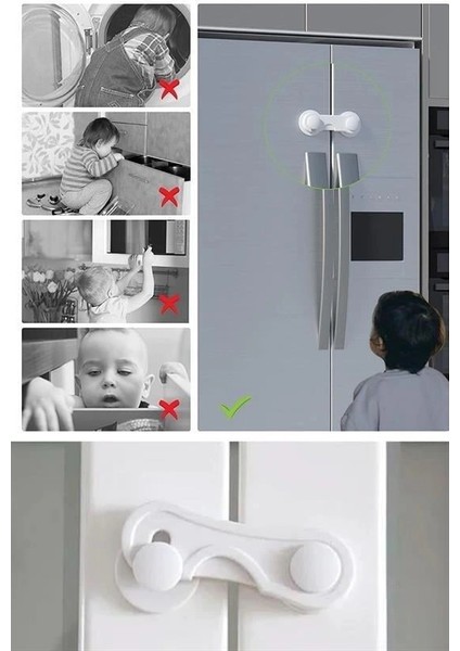 Bebek Çocuk Güvenliği Çekmece ve Dolap Için Kendiliğinde Yapışkanlı Vidasız Kapak Kilidi fiyatları
