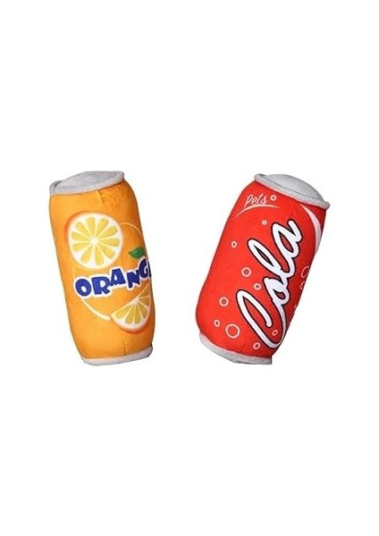 Tineke Teneke Kola Tarzında Dayanıklı Sesli Köpek Oyuncağı 1 Adet (Orange)