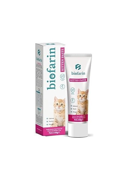 Biofarin Kitten Paste 100 gr Yavru ve Anne Kedi Bağışıklık Kas Gelişimi Destekleyici Multivitamin M