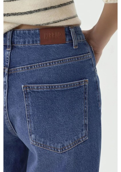 Kadın Yırtık Detaylı Slim Fit Kot Pantolon Orta Mavi Denim indirimleri