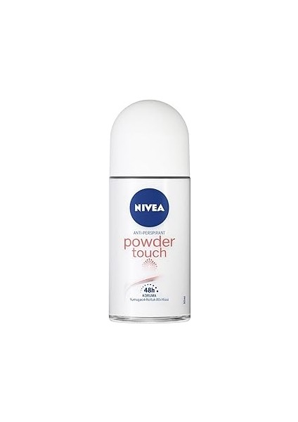 Kadın Roll-On Deodorant Powder Touch 50ML, Koltuk Altı Koruma, Ter ve Ter Kokusuna Karşı 48 S