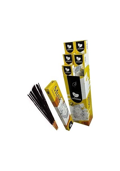 Layansaa Musk (Misk) Kokusu Özel Aroma Kokusu Agarbatti Arınma Meditasyon 20 Adet 1 Paket Çubuk Tüt