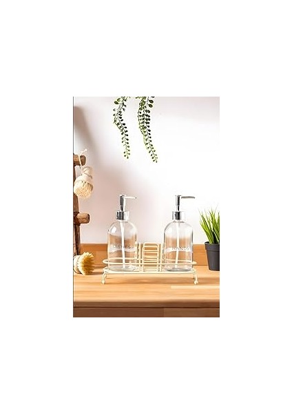 Nova Standlı 2 Li Sıvı Sabunluk Cappucino