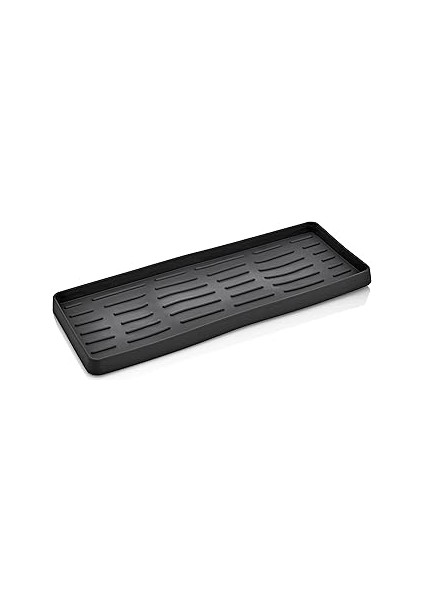 Ata Silikon Sabunluk Organizer, Sabunluk Altlığı, Sıvı Sabun Standı Antrasit 26X10 cm