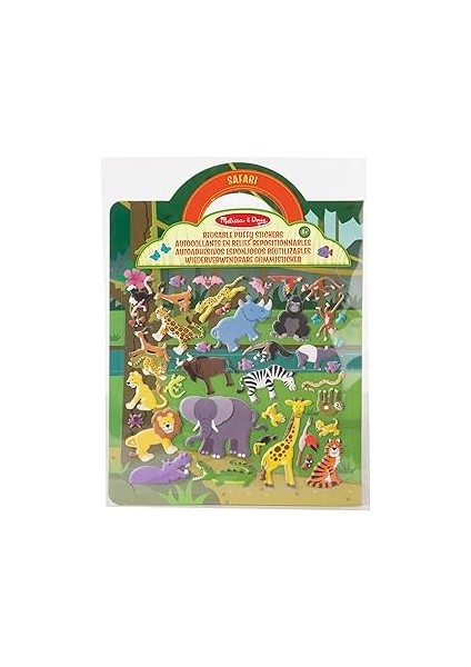 Melissa & Doug 19106 Kalın Gummistickern Safarispielzeug