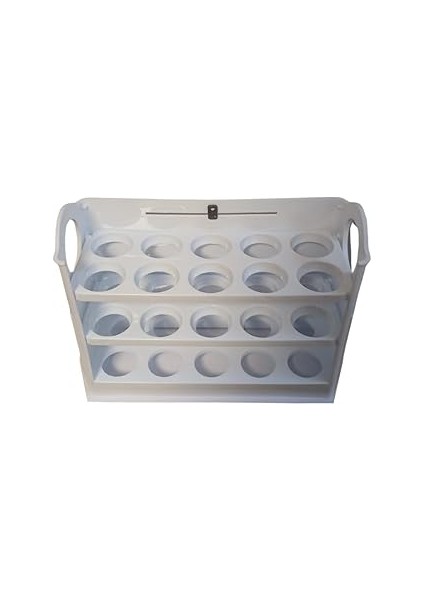 3 Katlı Yumurtalık Buzdolabı Organizeri Saklama Kabı 30 Bölmeli Raflı Yumurta Kutusu Düzenleyici (1