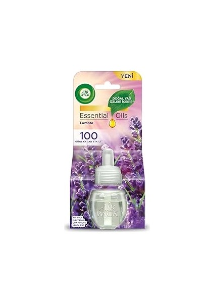 Wick Elektrikli Oda Kokusu Esansiyel Yağlar Yedek Şişe Lavanta