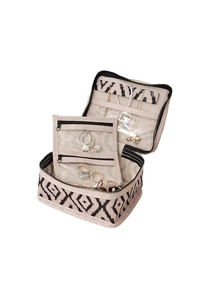 Pazar Kapısı Bohe Seyahat Takı Makyaj Çantası Düzenleyici Çanta