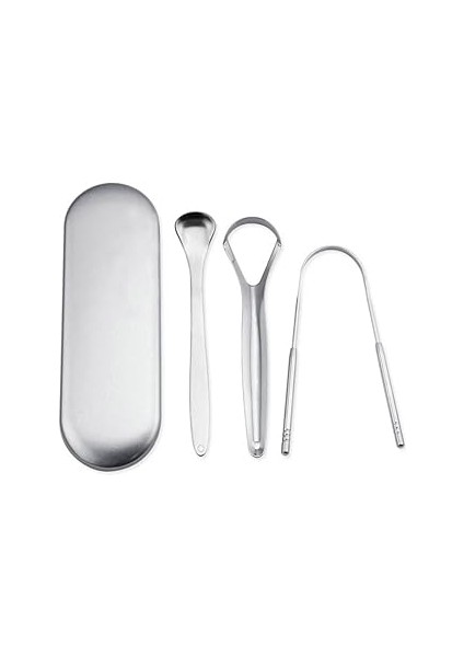 Voanzo 4 Adet Paslanmaz Çelik Dil Temizleyiciler Dil Kazıyıcı Dil Temizliği Için Ağız Kokusu Kaldır