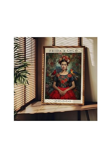 Fark Tanıtım Frida Kahlo Çerçevesiz Poster, Dekoratif Çerçevesiz Poster, Tablo, Fridakahlo,