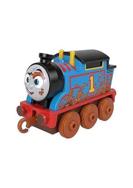 Thomas&friends-Thomas ve Arkadaşları Küçük Tekli Trenler (Sür Bırak) Çamurlu Thomas HHN35