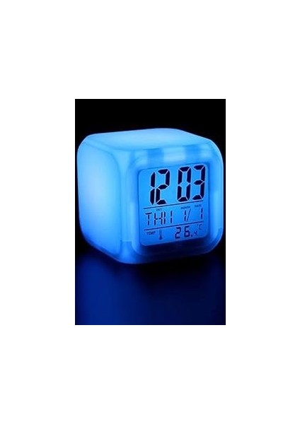 Mobee 7 Renk Değiştiren Gece Lambası Masa Saati Alarm Termometre Özellikli Yeni Nesil Akıllı Masa S