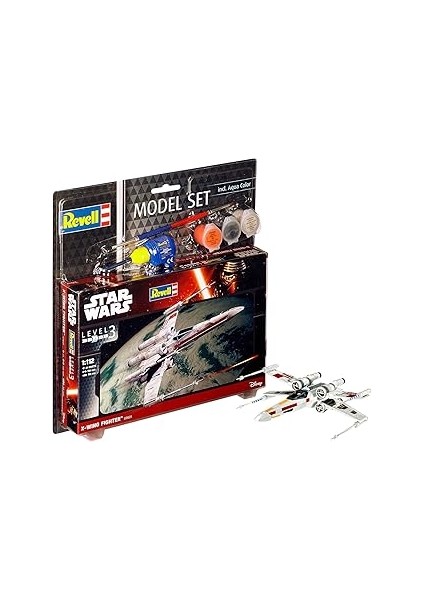 Revell Modellbausatz Star Wars X-Wing Fighter Ölçek 1: 112, Level 3, Taklidi ile Bir Çok Detayı, Mo