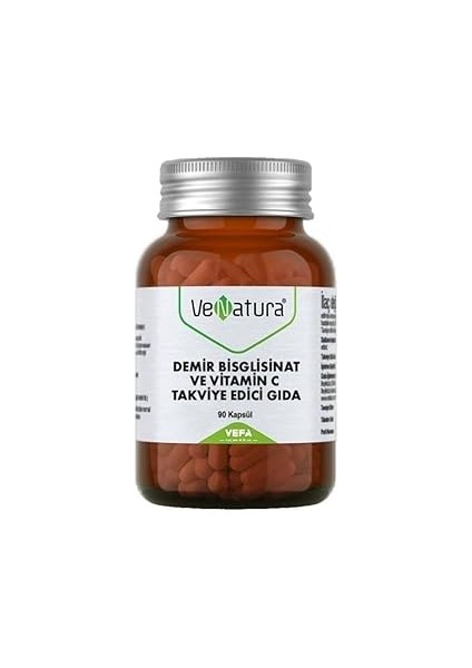 Venatura Demir Bisglycinate 17 Mg 90 Kapsül 1 Paket (1 x 1 Adet)