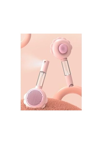 Canelf 2'si 1 Arada Su Sprey Hazneli Kedi Köpek Tarağı, Evcil Hayvan Tüy Temizleme Fırçası, Kedi ve