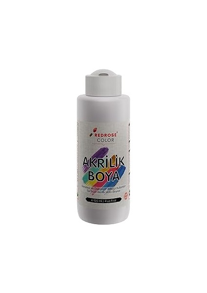 Red Rose Beyaz Akrilik Boya 120 ml