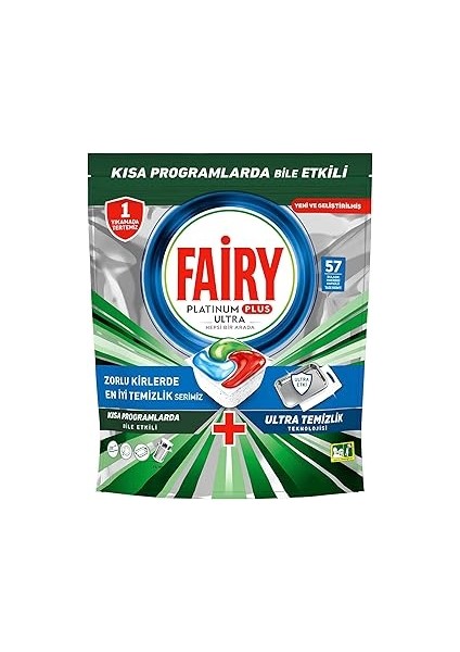 Temizlik Bulaşık Makinesi Deterjanı Kapsülü 57 Yıkama Limon Kokulu