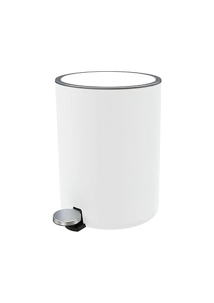 Primanova Lenox 5 Lt Pedallı Çöp Kovası Beyaz