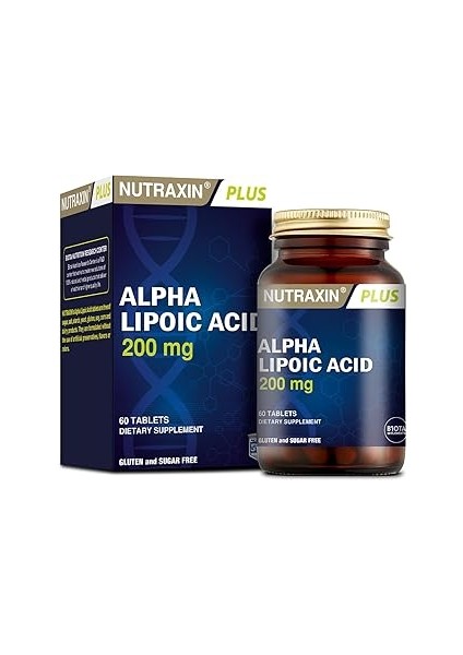 Nutraxin Alpha Lipoik Asit 200 Mg Içeren Takviye Edici Gıda (1 x 60 Kapsül)