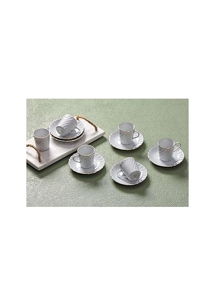 Porland Altın Yaldız 6 Kişilik Kahve Takımı 80CC