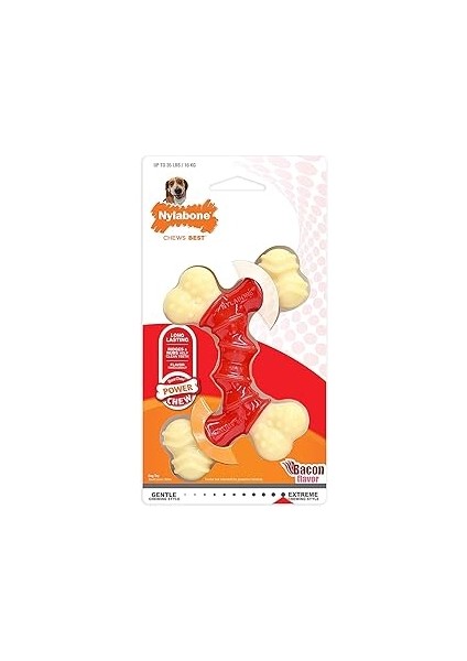 Nylabone Durachew Çift Kemik Pastırma Aromalı Minyon Çiğneme Oyuncak 15 Lb Köpekler - 4'lü Paket