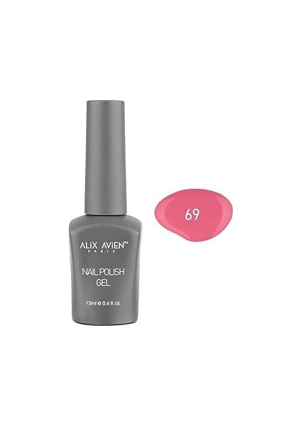 Alix Avien Koyu Bej Pembe Kalıcı Oje 69-Yoğun Renk Veren Oje 12 Ml-Nail Uv Gel Polish 69