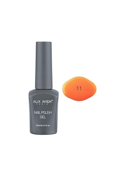 Alix Avien Uv Kalıcı Neon Turuncu Oje 11 - Gel Polish - 12 ml