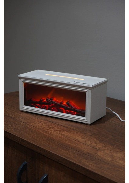 Bs-H3 Şömine Tasarımlı Işıklı Buharlı Ultrasonik Aroma Difüzörü Hava Nemlendirici Koku Verici