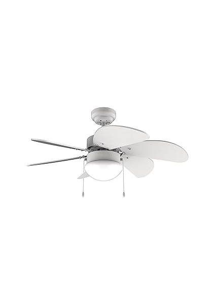 Vanti KCF280 60W 30 Inç Ahşap 6 Kanatlı Lambalı Avizeli Ipli Tavan