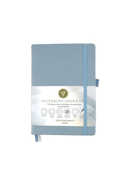 Victoria's Journals Venzi Sert Kapak Planlayıcı Defter 14X20 cm 100GR. Krem 96 Yaprak Çizgili